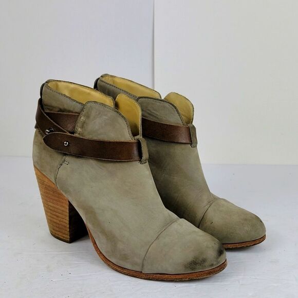 Rag & Bone New York Harrow Leather Ankle Women's Booties - Picture 1 of 13